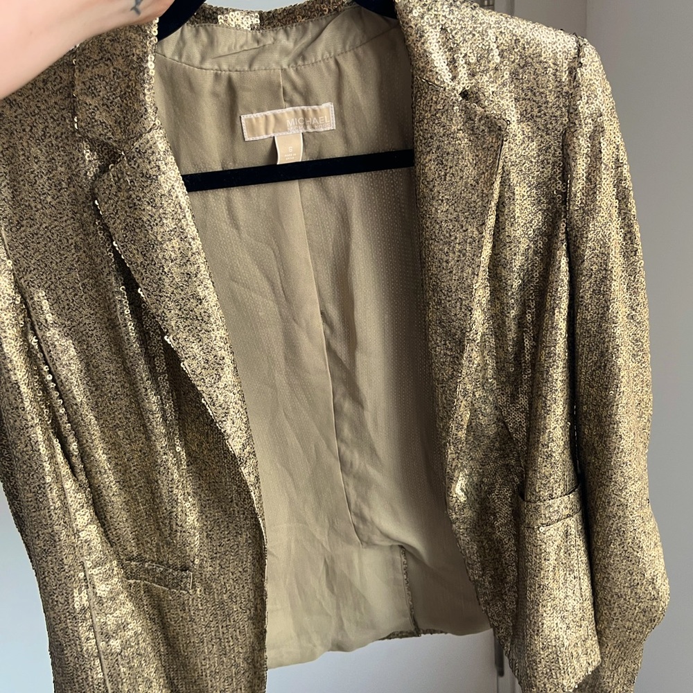 Funky Gold Sequin MK Blazer